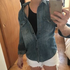 Madewell denim L/S top